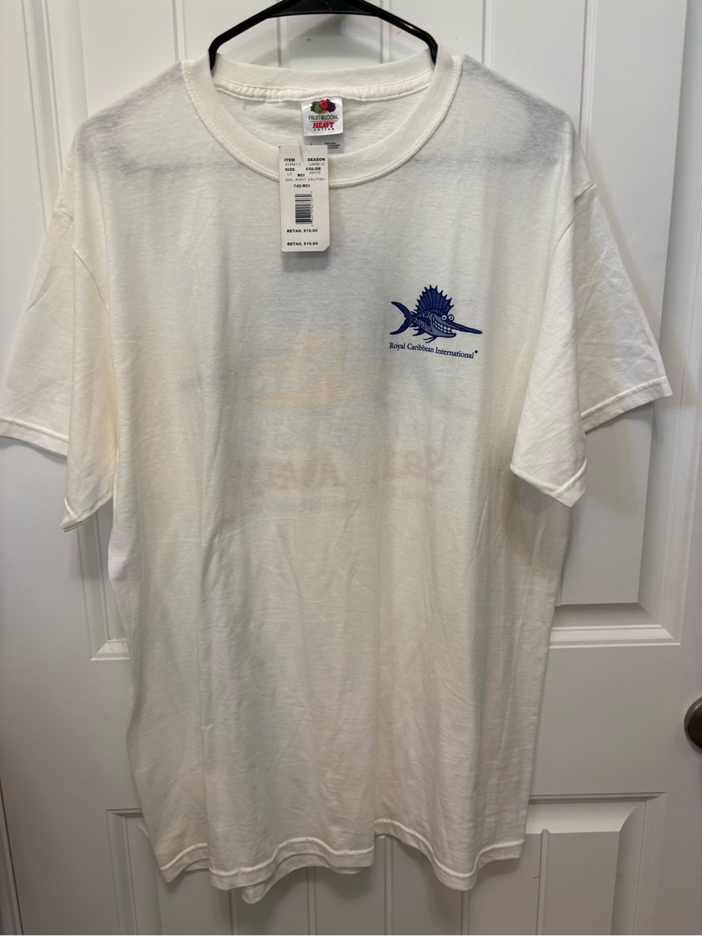 Royal Caribbean International White Graphic Tee. Size Large. NWT.